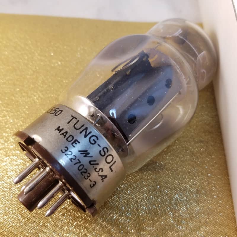 Tung-Sol Matched Pair (2) 6550 Beam Power Pentode AT1000 TESTED Vacuum Tubes 3-hole 3 getters premium 1963-1970 image 1