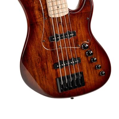 Cort GBFUSION5ABB GB Series Fusion 5 String Bass Guitar - Antique Brown Burst image 3