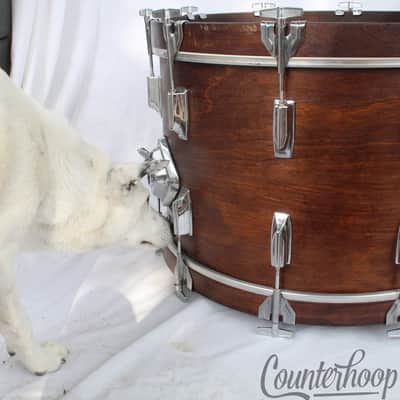 Tama 22x14"Superstar Bass Drum Vintage 80s Made In Japan Matte Mahogany 6p Birch image 5