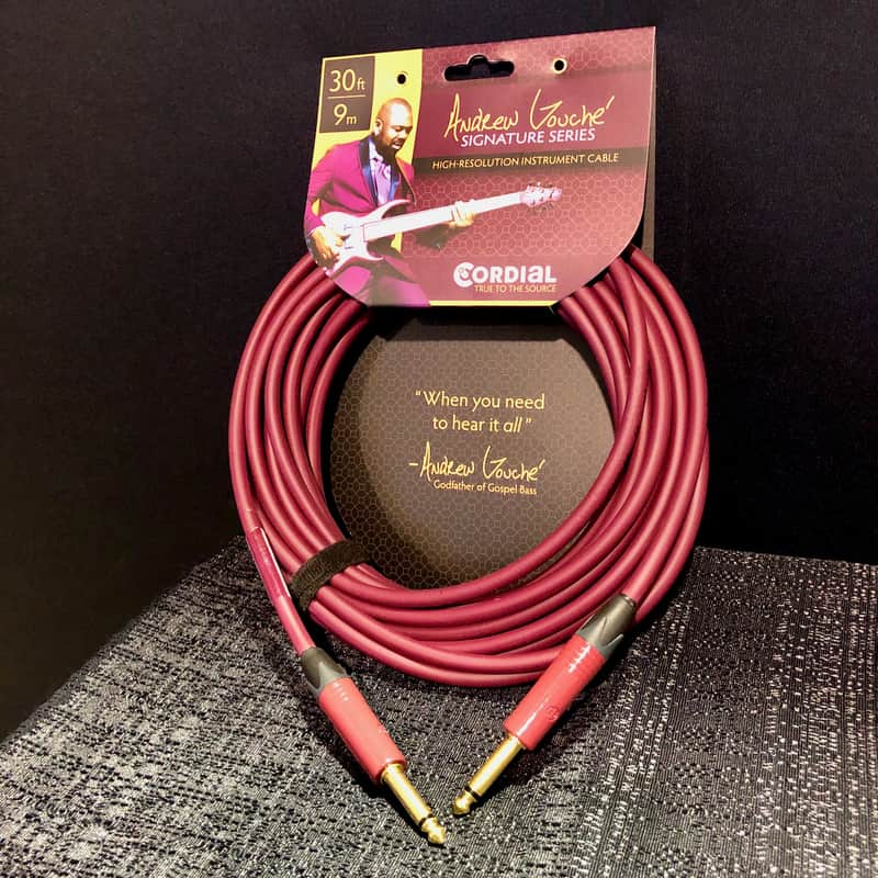 Cordial CSI 9 PP-Andrew Gouche Signature 30-ft/9m High Resolution Instrument Cable w/ Neutrik Plugs image 1