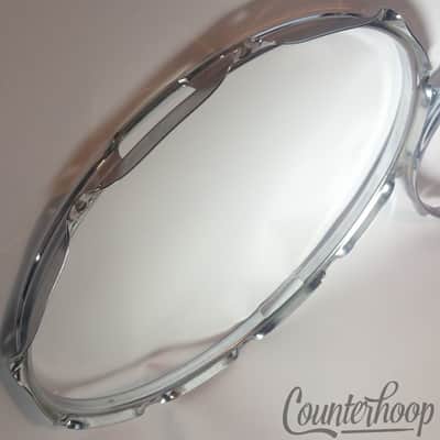 *Ludwig 15" 10-Lug Snare/Marching Drum Resonant Rim/Hoop Chrome Vintage 60s USA* image 1