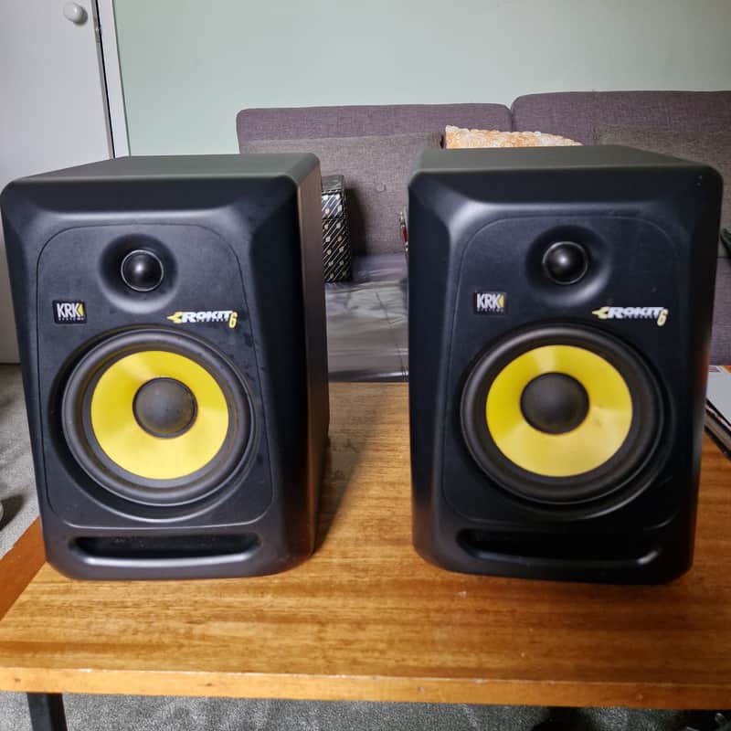 KRK ROKIT 6 STUDIO POWERED MONITOR SPEAKERS PAIR NICE CONDITION image 1