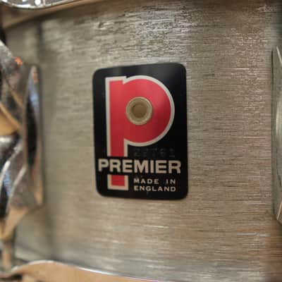 Vintage 1970s Premier Hi-Fi  5x14" Brushed Chrome over Aluminum Snare Drum (Made in England) image 10