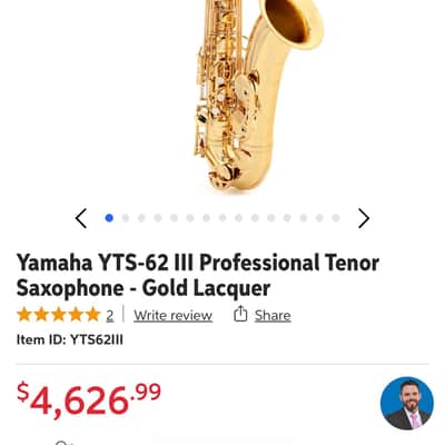 Yamaha YTS-62 III Tenor Saxophone 2010’s - Brass image 22
