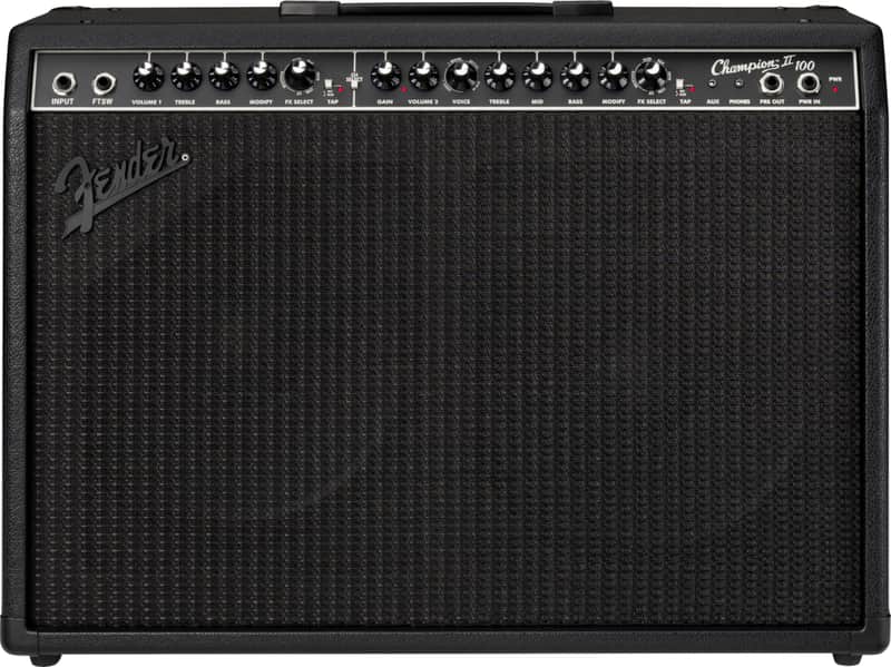 Fender Champion II 100 Blackout Electric Guitar Combo Amplifier, 100W, Black image 1