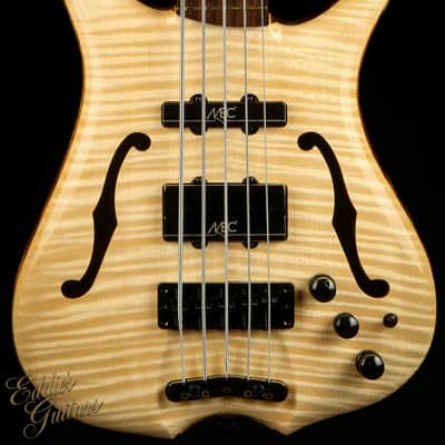 2023 Warwick Custom Shop Masterbuilt Infinity Flamed Maple 5 String - Natural Transparent High Polish image 2