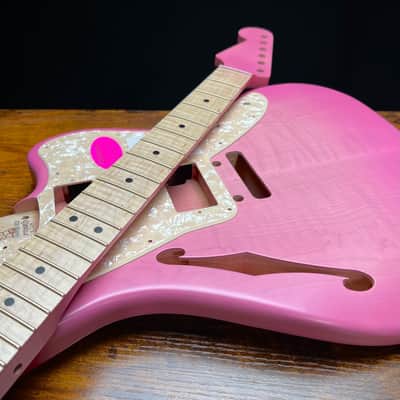Warmoth Jazzmaster/ Flamed Maple Body & Neck “Pink Set” image 3