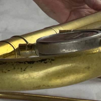 King 606 Student Model Tenor Trombone - Clear-Lacquered Brass image 13