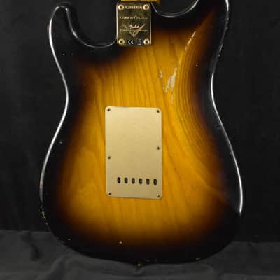 Fender Custom Shop '55 Stratocaster Relic Wide Fade 2-Color Sunburst Gold HW image 9