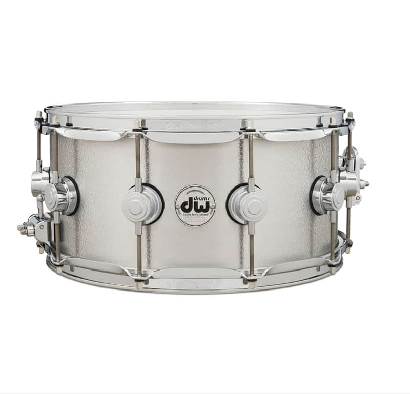 DW 6.5x14" 3mm Thick Aluminum Snare Drum with Chrome Hardware DRVA6514SVC image 1