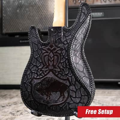 Peavey USA Foundation Electric Bass with Tooled Leather Cover and Hardshell Case - Used image 2