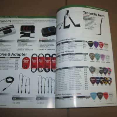 very lightly handed, near A+ genuine Ibanez 2013 Full Line Catalog (114 total pages) + a one page Amendments sheet (states "For Authorized Dealers Only") Color Pictures and B & W Text, Thin Quality Paper, Semi-Gloss Sheen, CATALOG - L: 11" x W: 8 & 1/4" image 24