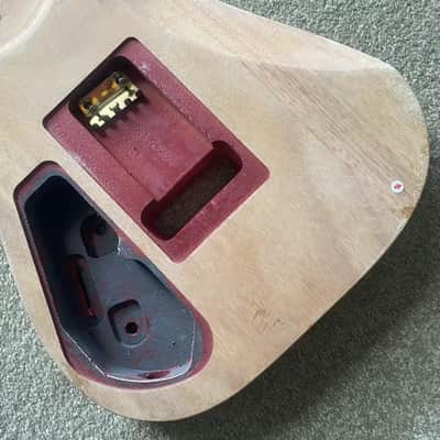 Okoume Wood HH Guitar Double Cutaway Body image 6