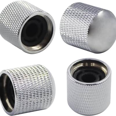 Knobs 6mm Metal 18 Splines Dome Volume Tone Control Knobs for Electric Guitar (Chrome) image 3