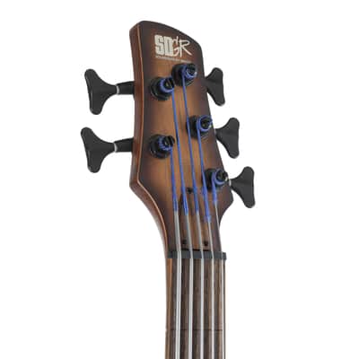 Ibanez Bass Workshop SRH505F-NNF Aerium Fretless Natural Browned Burst Flat - 5-String Electric Bass image 4