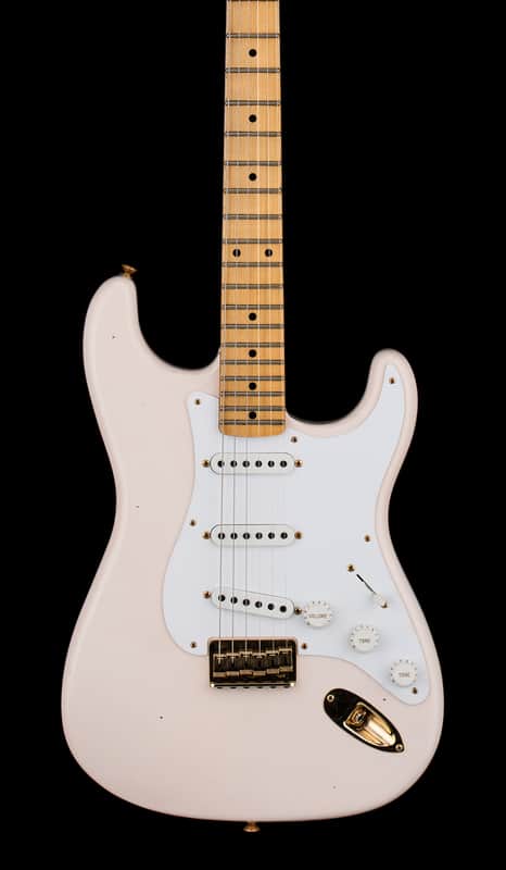 Fender Custom Shop Limited Edition 1954 Hardtail Stratocaster Journeyman Relic - Super Faded Aged Shell Pink #0339 image 1