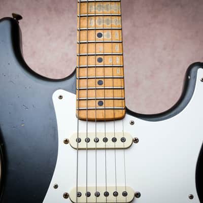 FENDER USA CS Mastertbuilt 56' Reissue Active Stratocaster Relic * Todd Krause "Faded British Racing Green" (2022) image 6