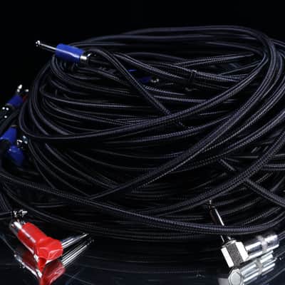 (18x) — 10’ TS Cables — Black — Braided — One Right Angle image 5