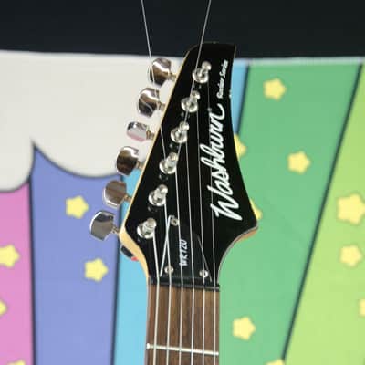Used Washburn WR-120 Rocker Series Electric Guitar, Blue image 3