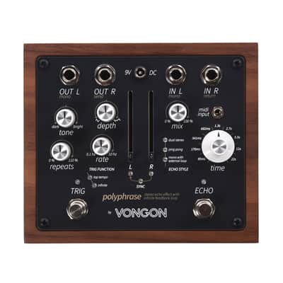 Vongon Polyphrase Stereo Echo Effects Pedal w/ Infinite Feedback image 1