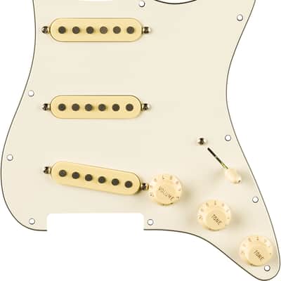 Fender Pre-Wired Strat Pickguard Eric Johnson Sig Parchment 11 Hole PG image 1