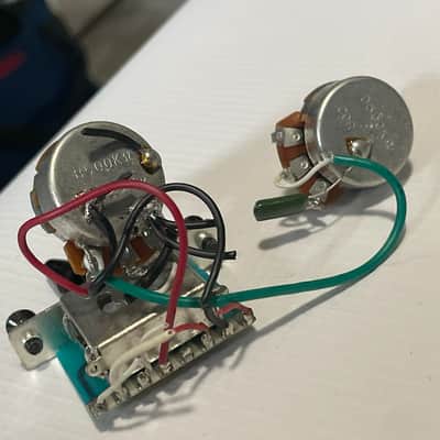 2004 Korean Ibanez RG370DX RG Series Guitar Factory Electronics Wiring, Volume Tone Pot Jack image 7