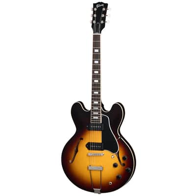 Gibson ES-330 Hollow Body Guitar w/ P-90 Pickups and Hardshell Case - Tobacco Sunburst image 2