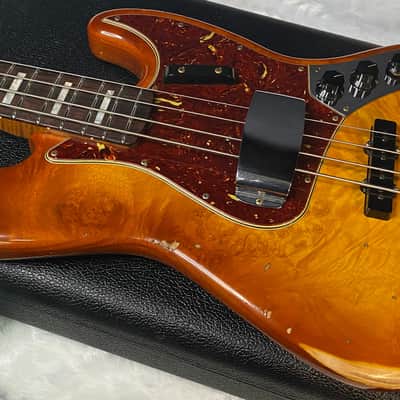NEW! Fender Artisan Maple Monster Burl Jazz Bass Relic AAA Rosewood - Roasted AA Flamed Maple Neck - Honey Burst Finish - 9.3lbs - Authorized Dealer - G06940 image 10