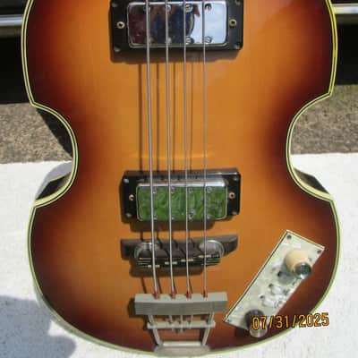 Greco VB-650 Beatle Bass Guitar, 1977, Japan, Set Neck, Gig Bag image 3