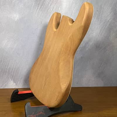 high end  Offset bass body NOS Curly Maple Top Solid One-piece Mahogany Back Unfinished Front Routed Luthier Supply R37 image 3