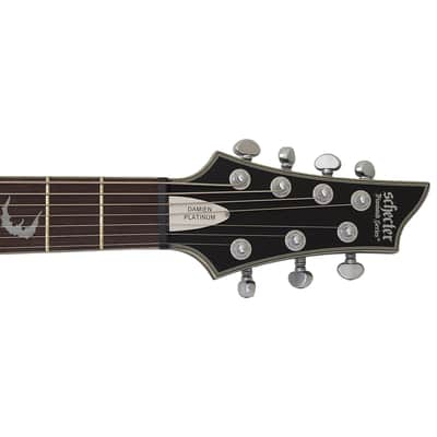 Schecter Damien Platinum-7 guitar in Satin Black B-Stock 0334 image 4