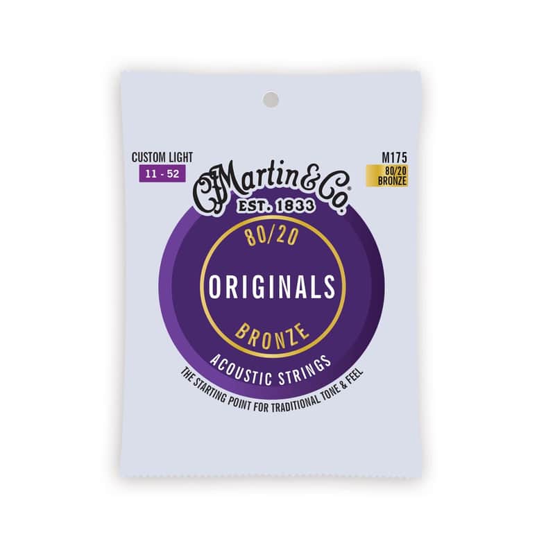 Martin M175 Original 80/20 Bronze Acoustic Guitar Strings, 11-52 Custom Light image 1