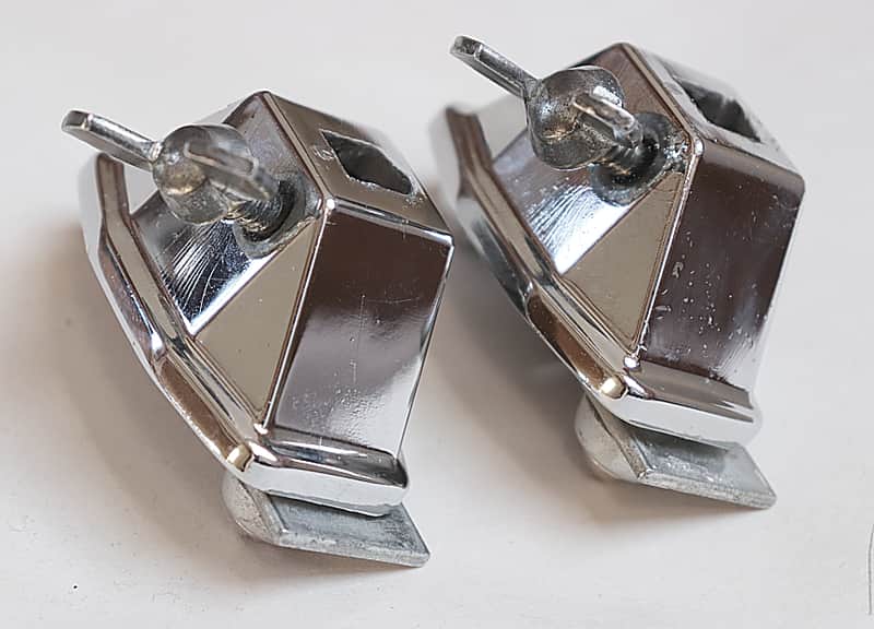 Ludwig Vistalite Bass Drum Leg Mount Brackets  - 1970s image 1