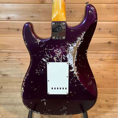 Fender Custom Shop 1969 Stratocaster Heavy Relic Electric Guitar - Aged Purple Metallic image 4