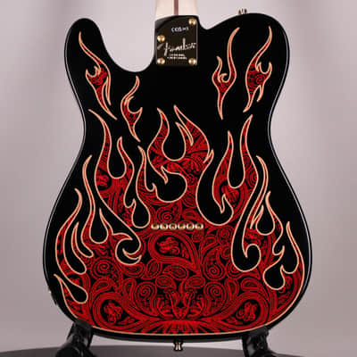 Fender James Burton Telecaster Red Paisley Flames Maple Fingerboard (US22184062) image 2
