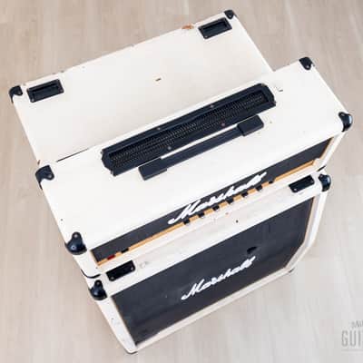 1983 Marshall JCM 800 Mk II Master Model 2203 Vintage Tube Amp Full Stack White, EL34 100 Watt image 2