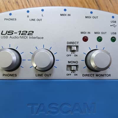 Tascam US-122 USB Audio Interface 2-Channel Recording - USB/MIDI Cables image 3