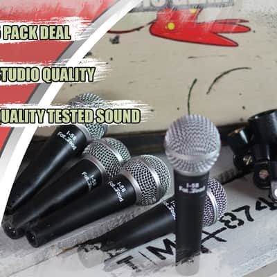 Fat Toad Studio Recording Microphones with Clips (5 Pack) - Vocal Handheld, Unidirectional Mic Professional Cardioid Dynamic Singing Microphone - Designed for Music Stage Performances or PA DJ Karaoke image 6