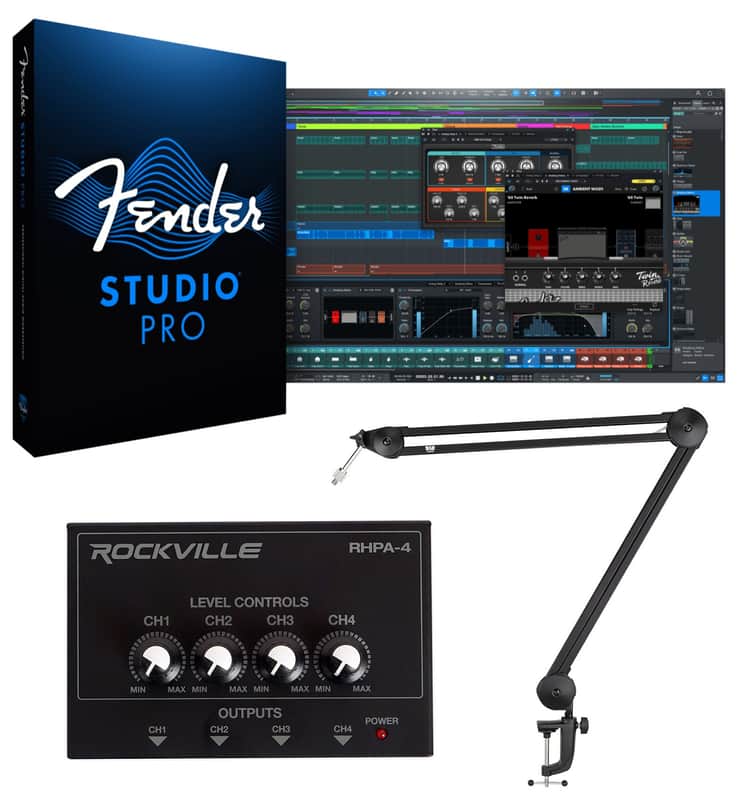 PreSonus Studio One Pro 7 DAW Recording Music Studio Software+Headphone Amp+Boom image 1