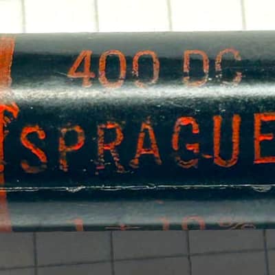 2 x (pair) Sprague New Old Stock .1 uF / 400V Black Beauty Capacitor 1960's Fender Jazz Bass upgrade image 5