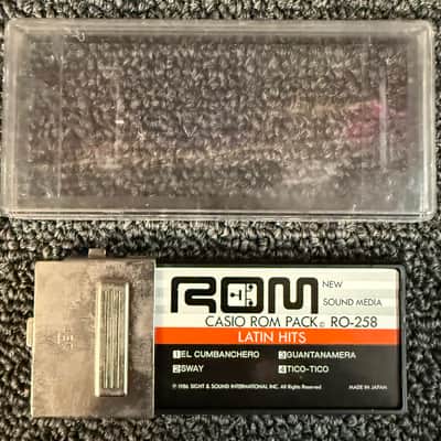 Casio Rom Pack RO-258 Latin Hits with Case, Vintage - Pre Owned *Untested* image 3