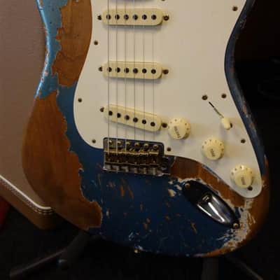Fender Ltd Red Hot Strat Super Heavy Relic - Aged Lake Placid Blue image 2