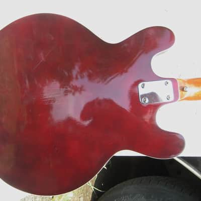 Conqueror EB-2 Bass Guitar, 1960's, Japan, Burgandy, Very Cool image 9