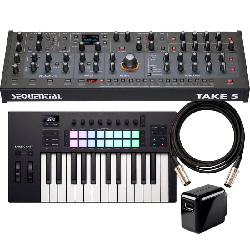 Sequential Take-5 Desktop Module 5-Voice Polyphonic Synthesizer CONTROLLER RIG image 1