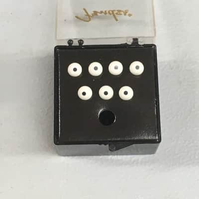 6 Fender Solid White Guitar Bridge Pin For Acoustic Guitar Full Set + Jewel Case image 1