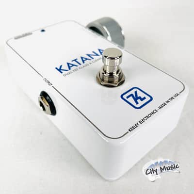 Used Keeley Katana Clean Boost Guitar Effects Pedal Throwback White Edition ♫ image 2