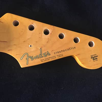 B Hefner Fender Stratocaster Replacement Guitar Neck Amber Tint image 1