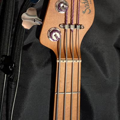 Sadowsky MetroExpress Hybrid P/J Bass Guitar- Solid Silver Metallic, Roasted Maple Neck, Morado Fingerboard image 3