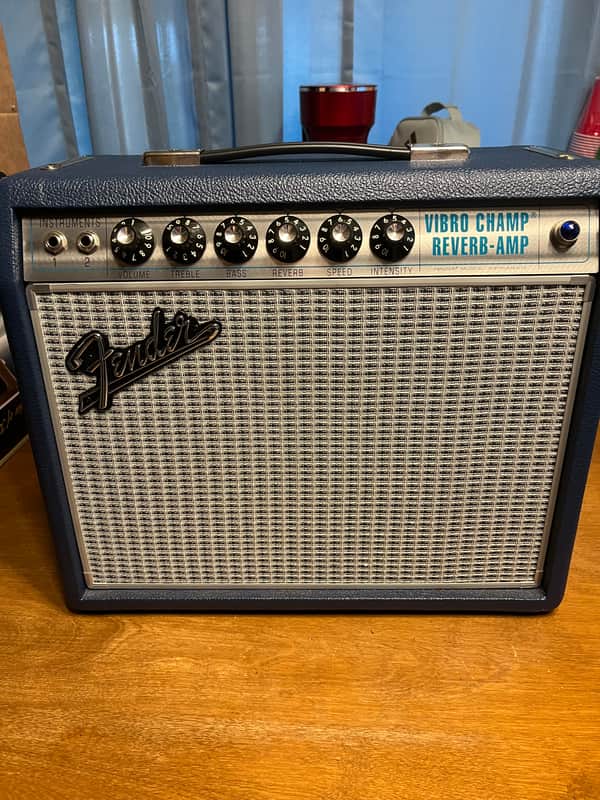 Fender '68 Custom Pro Vibro Champ Reverb 5-Watt 1x10" Guitar Combo 2021 - Present - Black image 1
