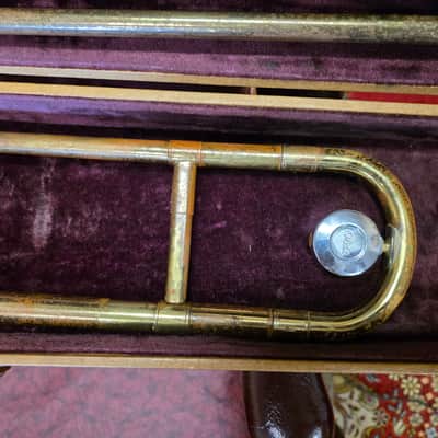 F.E. Olds Ambassador Los Angelos Model Trombone w Mouthpiece 1955 image 3